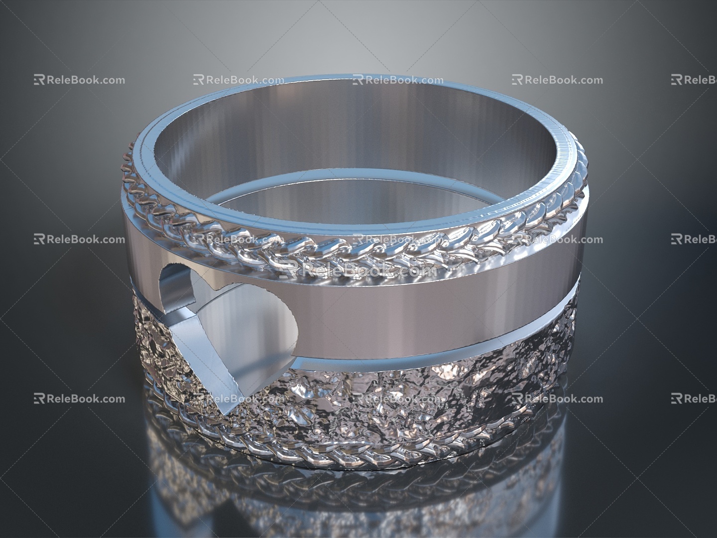 Modern Ring Diamond Ring Gem Ring Women's Ring 3d model