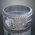 Elegant Silver Ring with Braided Pattern and Heart Shaped Detail Fine Jewelry Design