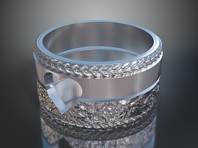 Modern Ring Diamond Ring Gem Ring Women's Ring 3d model