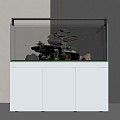 Modern fish tank embedded fish tank fish tank cabinet 3d model