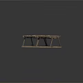 Sturdy Portable Foldable Wooden Table With Collapsible Legs And Natural Wooden Planks
