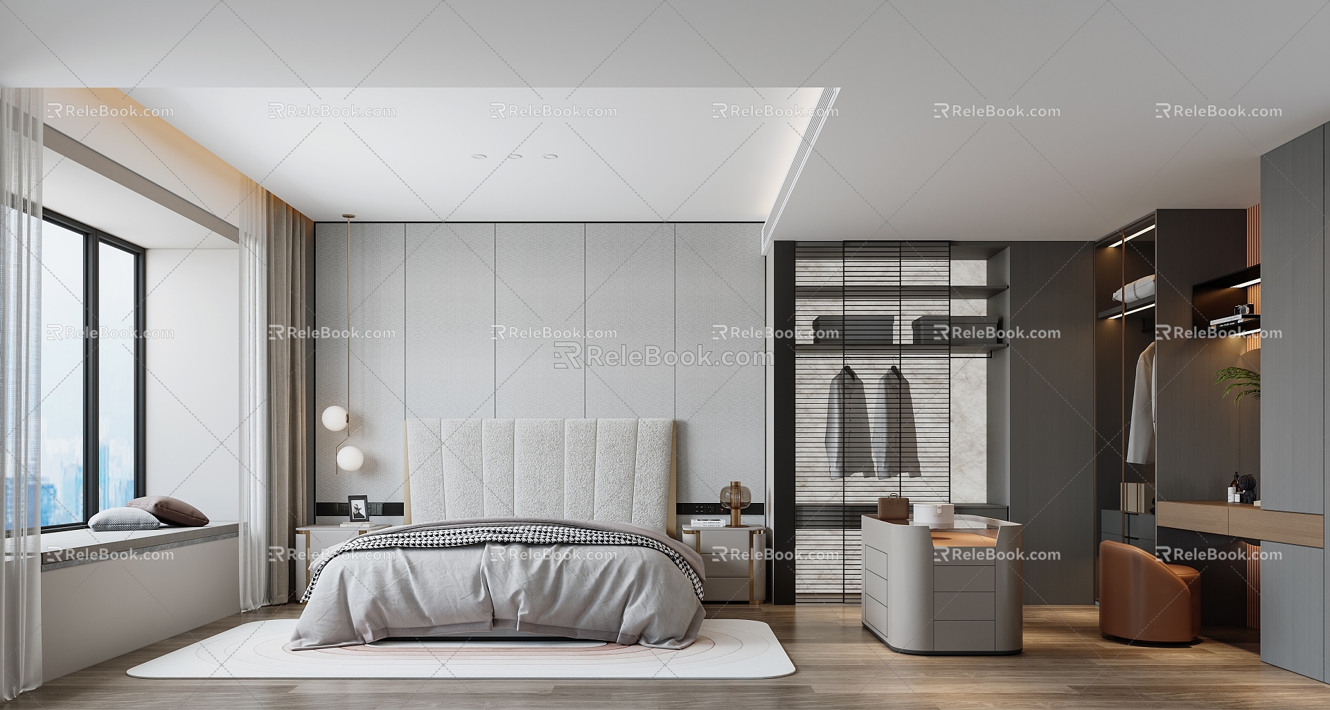 Modern Master Bedroom 3d model