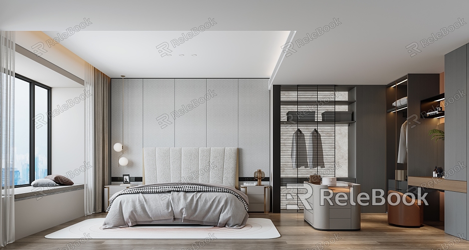 Modern Master Bedroom model