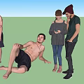 Many characters 3d model