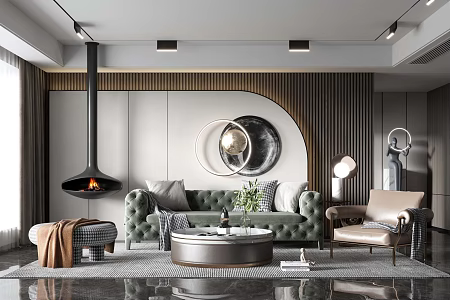 modern living room 3d model