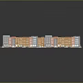 Decorative Lights On Neatly Arranged Colorful Building Model Display Scene