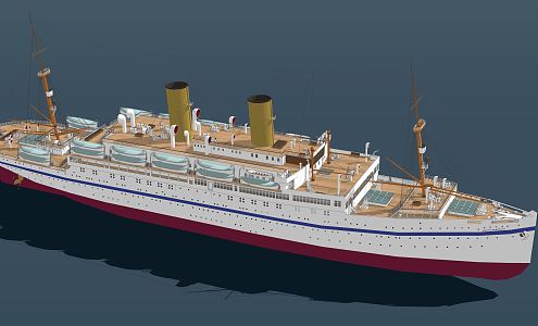 Modern Cruise Ship Cargo Ship Cruise 3d model