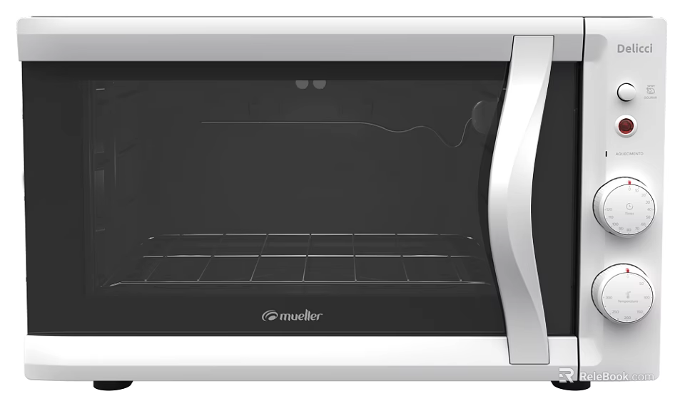 Miele White Electric Oven With Spacious Interior And Control Knobs 3d model 