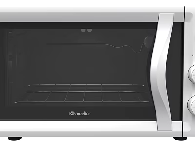 Miele White Electric Oven With Spacious Interior And Control Knobs 3d model