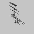 Disassembled Rifle 3d model