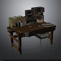 Rustic Wooden Workbench Furniture With Tool Storage And Practical Tool Organization Features 3d model