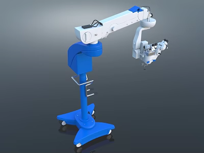 Medical Device Robotic Arm System With Mobile Base For Surgical Applications 3d model