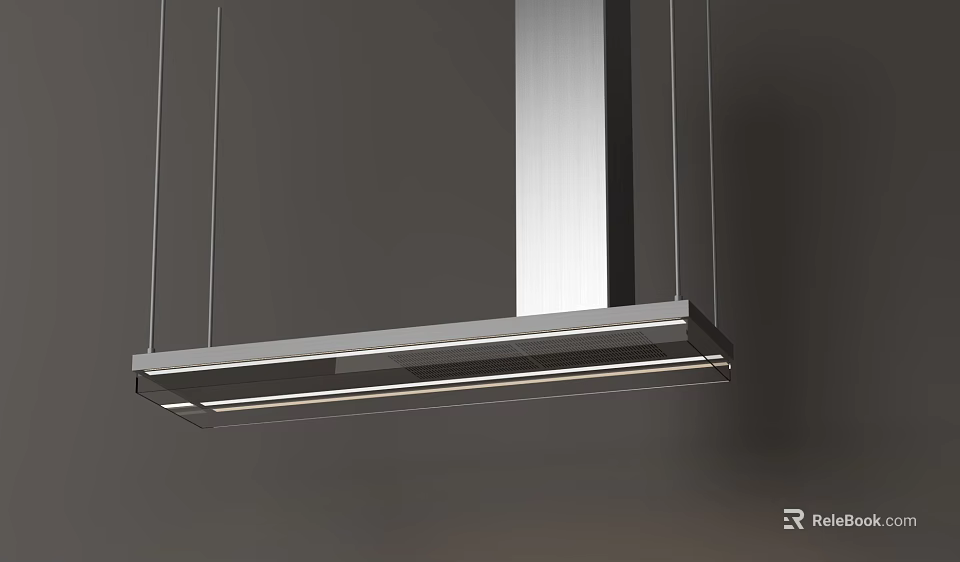 Modern Kitchen Design Featuring Sleek Stainless Steel Appliances And Range Hood 3d model 