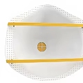 3M N95 Respirator Mask 8511 White Disposable With Yellow Ear Loops And Valve