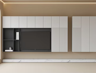 TV background wall TV wall 3d model