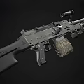 Heavy Machine Gun Firearms Weapon Machine Gun War Military World War II Ammunition Toy Gun Game 3d model