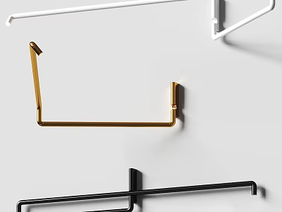 Modern Minimalist Wall Lamps in Gold Black and White Metal Finish 3d model