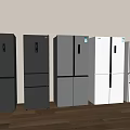 Modern Refrigerators in Grey and White Colors with Different Styles for Kitchen