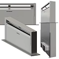 Quadromak Silver Kitchen Range Hood With Modern Design And Multiple Angles