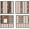 Modern bookcase 3d model