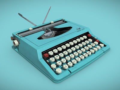 Retro Typewriter Pop Music model