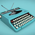 Retro Typewriter Pop Music 3d model