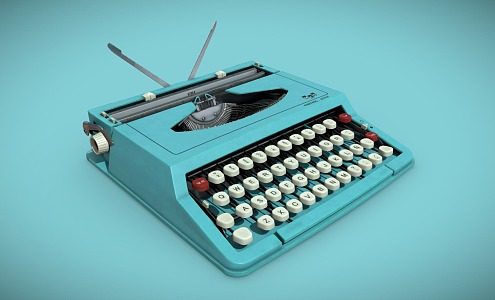 Retro Typewriter Pop Music 3d model