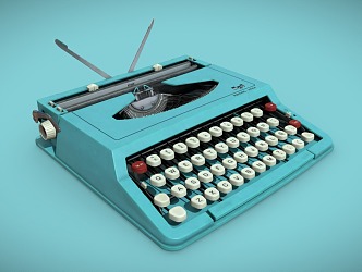 Retro Typewriter Pop Music 3d model