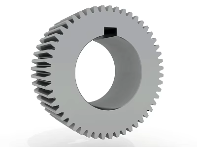 Industrial Hardware Tools Precision Metal Gear With Toothed Design And Central Hole 3d model