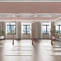 Modern Yoga Studio Modern Yoga Studio Modern Yoga Studio Gym Yoga Studio Fitness Area 3d model