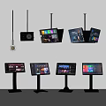 Modern song ordering machine song ordering screen KTV machine TV display screen advertising screen 3d model