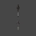 Two Modern Tactical Rifles With Detachable Magazines And Black Finish