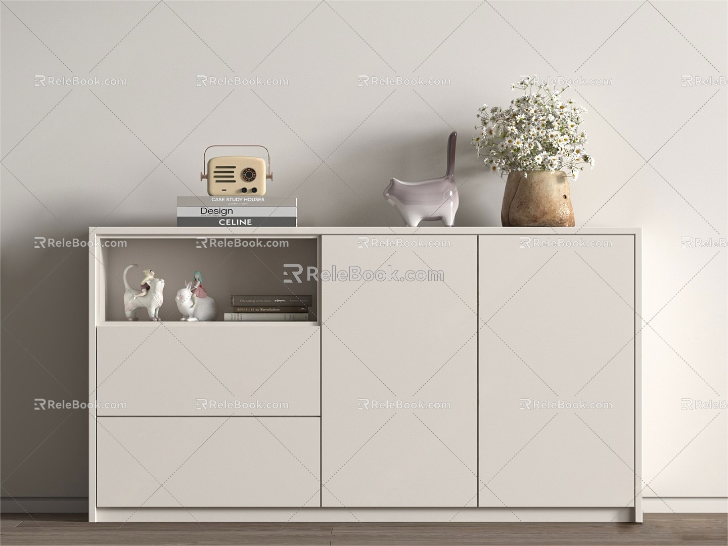 Modern Entrance Cabinet 3d model