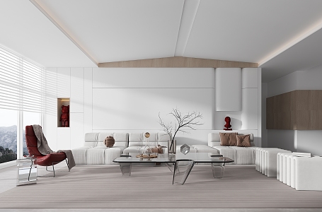 modern living room 3d model