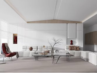 modern living room 3d model