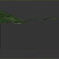 3D Terrain Model of Green Mountain Valley Featuring Elevated Structure and Detailed Topography