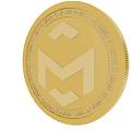 Modern gold coins 3d model