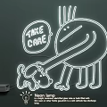 Neson Lamp Creative Neon Design With Abstract Figure Animal Take Care Text For Home Decor