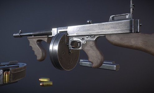 Weapon Thomson gun 3d model