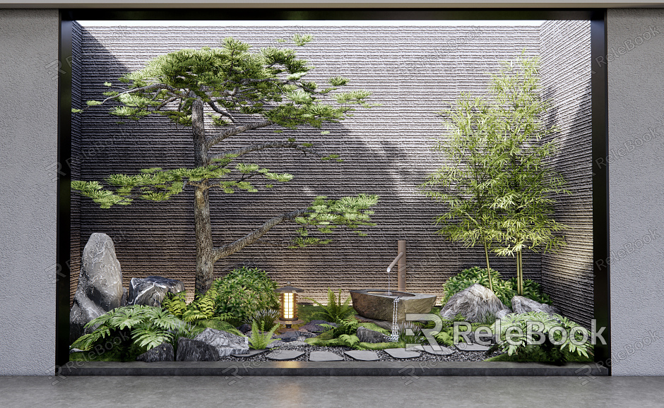 New Chinese style landscape sketch interior landscape model