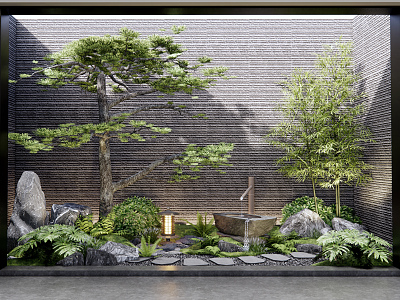 New Chinese style landscape sketch interior landscape model