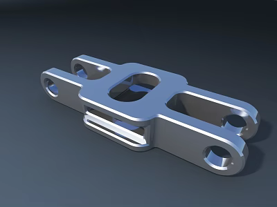 Public Facilities Metal Structural Bracket With Multiple Holes And Durable Design 3d model