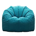 Teal Plush Bean Bag Single Sofa For Comfortable Living Room Interior