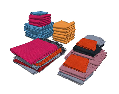 Modern towel 3d model Modern towel 3d model