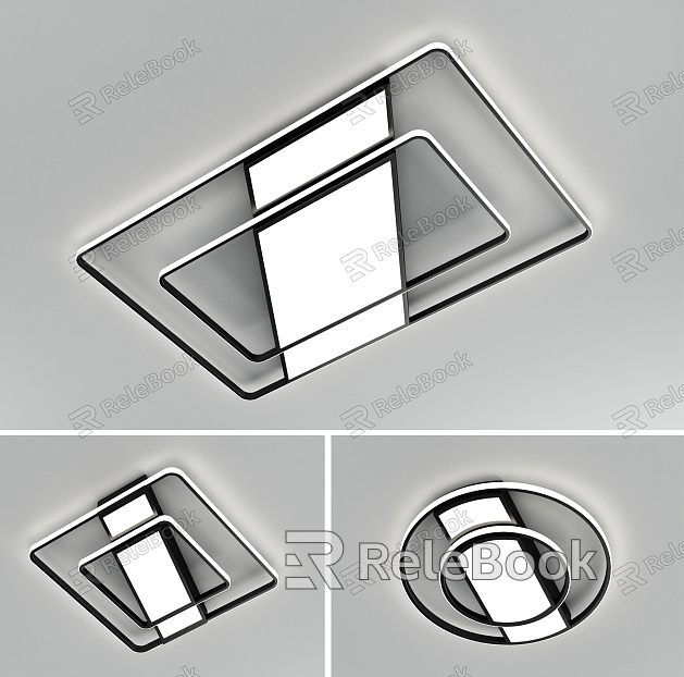 Modern Ceiling Lamp Aluminum Frame Soft Silicone Ceiling Lamp model