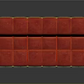 Stylish Modern Red Modular Sofa with Velvet Upholstery and Block Design