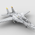 LEGO toy building blocks aircraft fighter F14 3d model