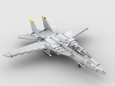 LEGO toy building blocks aircraft fighter F14 3d model