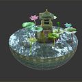 Modern Lotus Pond 3d model