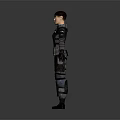 3D Human Character in Tactical Combat Armor with Military Style Gear and Suit